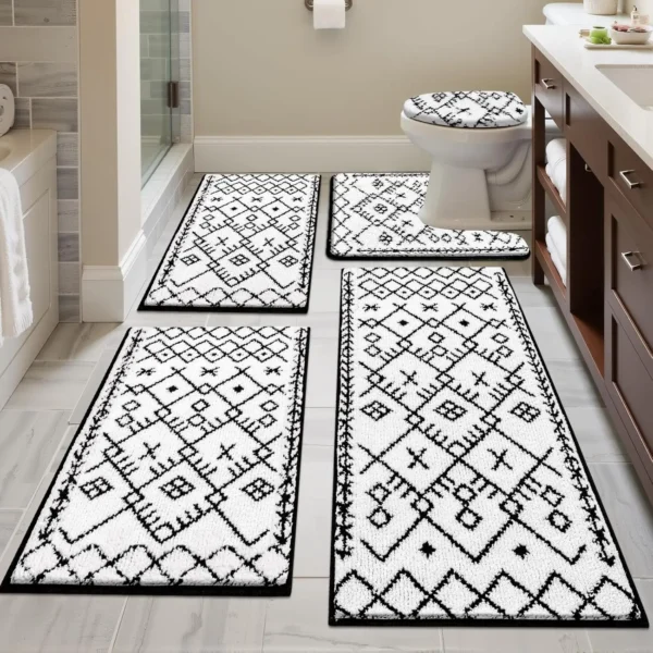 5-Piece Bathroom Rug Set