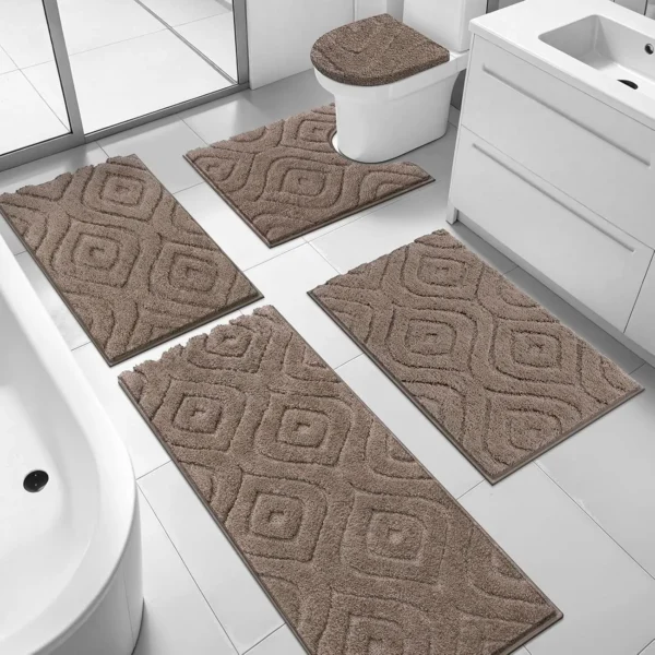 5-Piece Absorbent Bath Mat Set